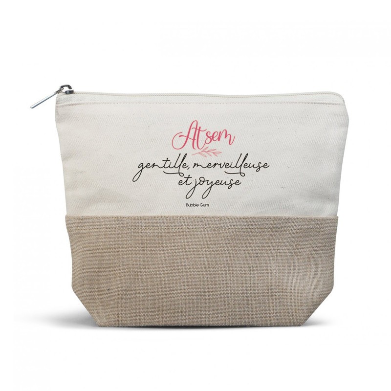 Idée cadeau Atsem: trousse avec message "Atsem gentille, merveilleuse Idée cadeau Atsem: trousse avec message "Atsem gentille, merveilleuse