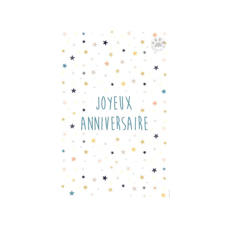 Carte Postale A Message Joyeux Anniversaire