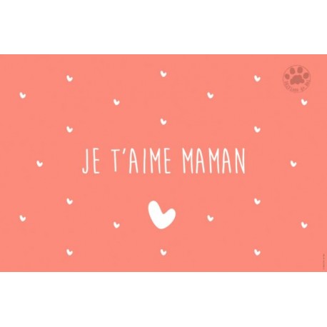 Carte à message je t'aime maman