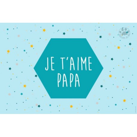 Carte à message je t'aime papa