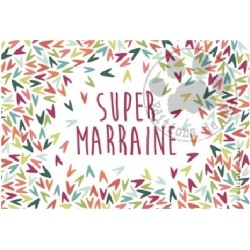 Carte à message super marraine