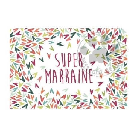 Carte à message super marraine