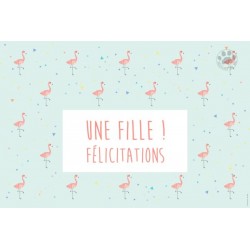 Carte à message Une fille félicitation