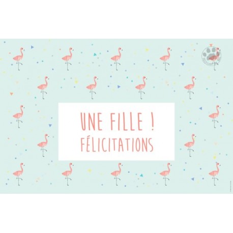 Carte à message Une fille félicitation