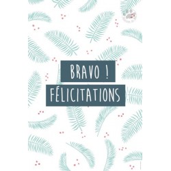 Carte à message Bravo félicitations