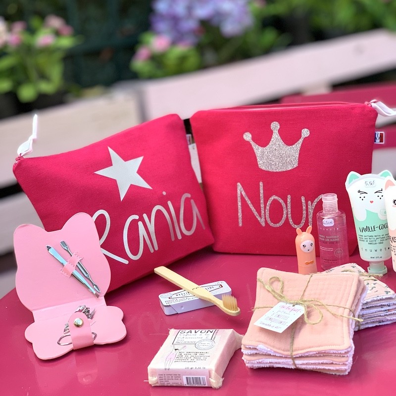 Trousse de toilette Cadeau de naissance personnalisée