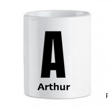 Mug alphabet à personnaliser avec un prénom