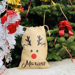 Sac à cadeaux de Noël prénom garçon