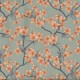 Toile cirée vert et corail AMALIE