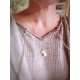 Collier réversible Or et Cuir et pompon - Savannah