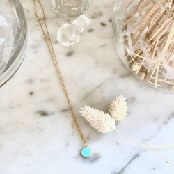 Collier Or et Cuir - Marie