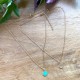 Collier Or et Cuir et pompon - Marie