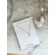 Collier Or et Cuir et pompon - Marie