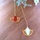 Collier réversible Or et Cuir - Aurore