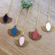 Collier réversible Or et Cuir - Aurore