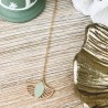 Collier réversible Or et Cuir - Aurore