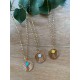 Collier Or et Cuir - Isis