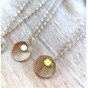 Collier Or et Cuir - Isis