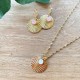 Boucle d'oreille Or et Cuir - Isis