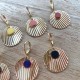 Boucle d'oreille Or et Cuir - Isis