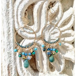 Boucle d'oreille OR et perles - Gypsy