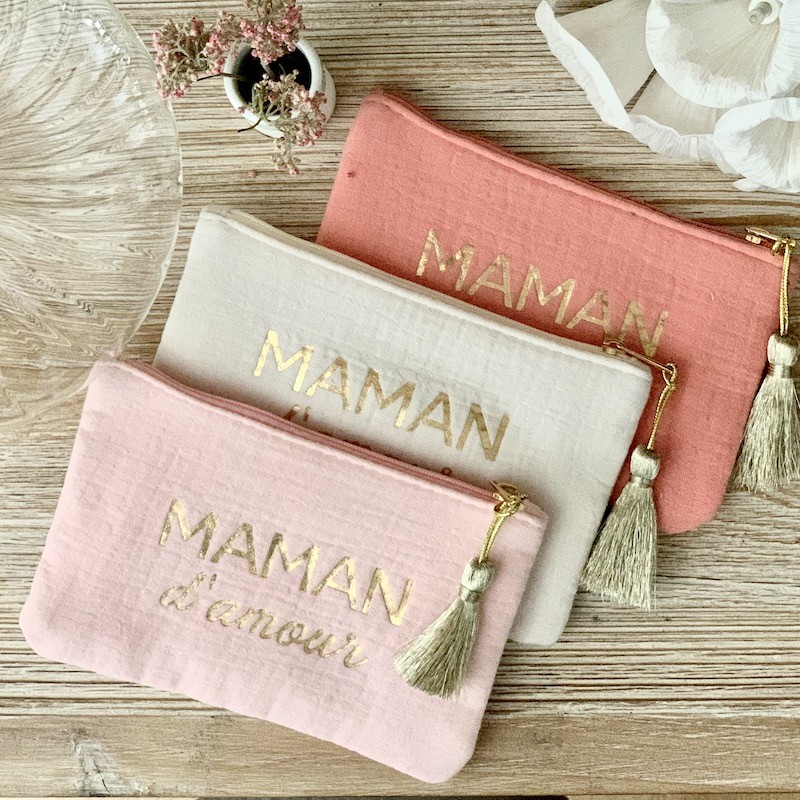 Porte-cartes Porte-monnaie Noir « Meilleure Mamie » – Cadeau Fête Des Grands-mères, Simili Cuir