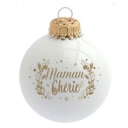 Boule de Noël personnalisée Maman Chérie et Papa adoré