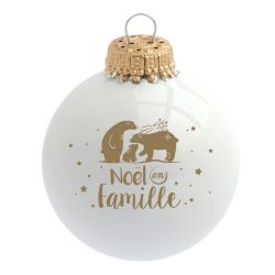 Boule de Noël personnalisée Noël en Famille