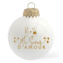 Boule de Noël personnalisée Soeur /Frère