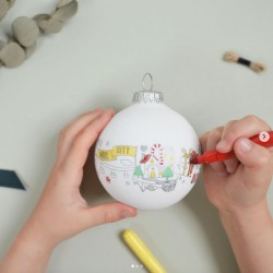 Kit boule de Noël à colorier