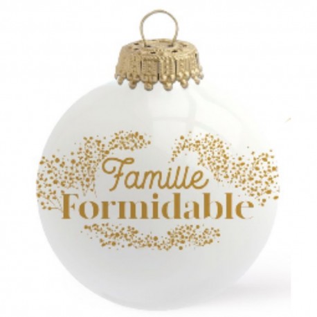 Boule de Noël personnalisée Noël en Famille