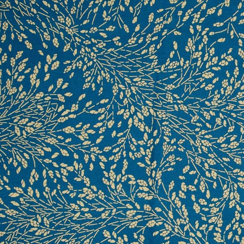 Nappe rectangulaire en toile cirée bleu turquoise pastel coton