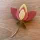 Broche fleurs Or et Cuir - Lou