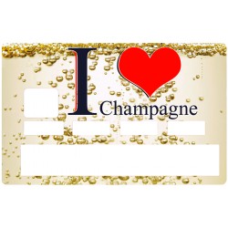 Sticker CB I love Champagne
