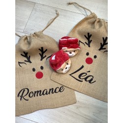 Sac à cadeaux de Noël prénom fille