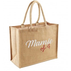 Cabas jute personnaliser - Mamie of 4