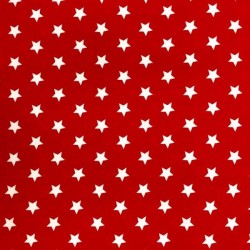 Toile cirée rouge étoiles blanches BIG STAR
