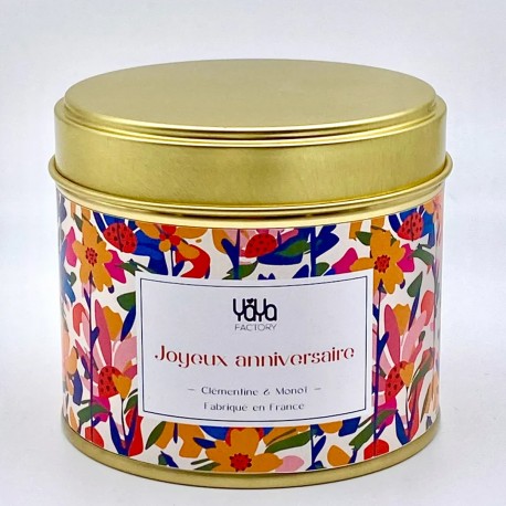 Bougie parfumée Joyeux Anniversaire