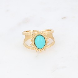 Bague pierre turquoise navajo