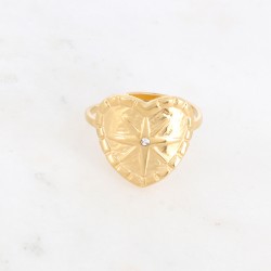 Bague dorée en forme de coeur merijaan