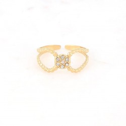 Bague fine croisée kimalia