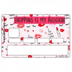 Sticker CB Vilaines Filles Shopping is my Religion