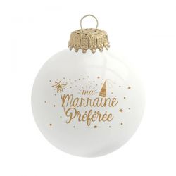 Boule de Noël personnalisée Marraine préférée