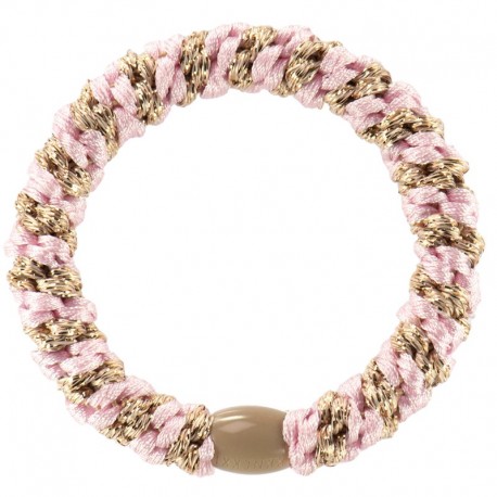 Bracelet élastique cheveux Kknekki rose pastel