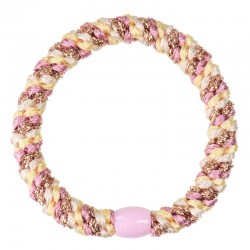 Bracelet élastique cheveux Kknekki rose pastel