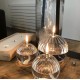 Lampe à huile sphère striée