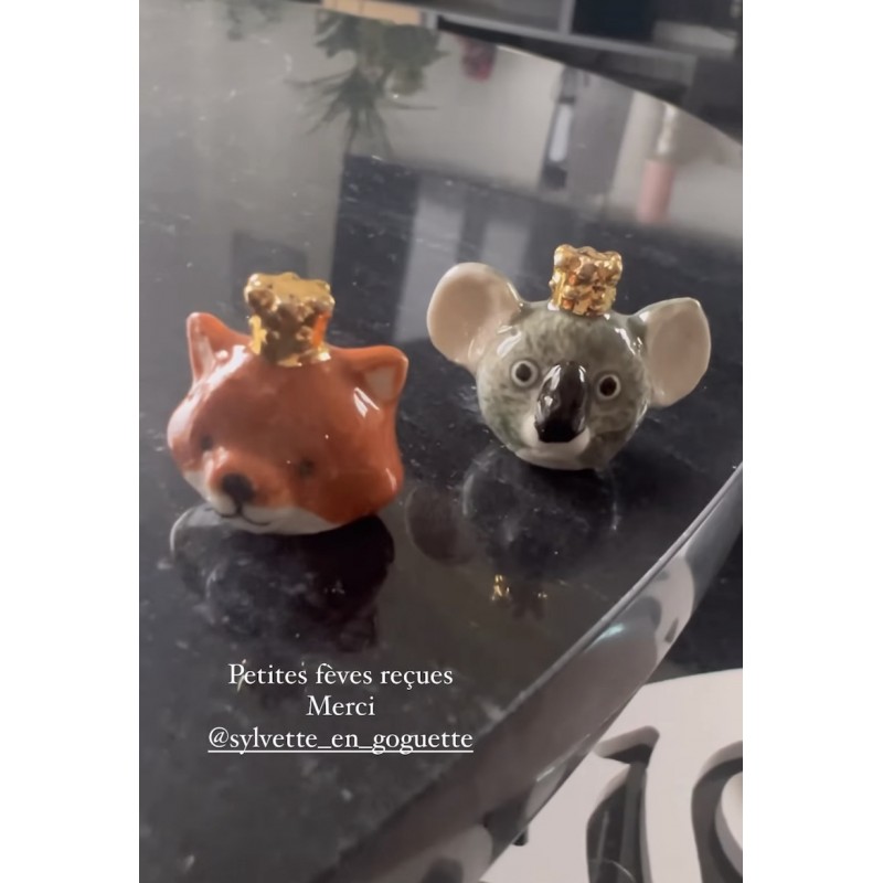 Fève en porcelaine et or Koala de Baubels