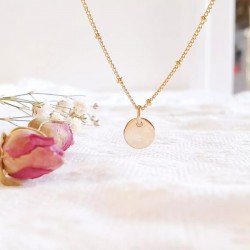 Collier petite médaillé gravée Rayonnante