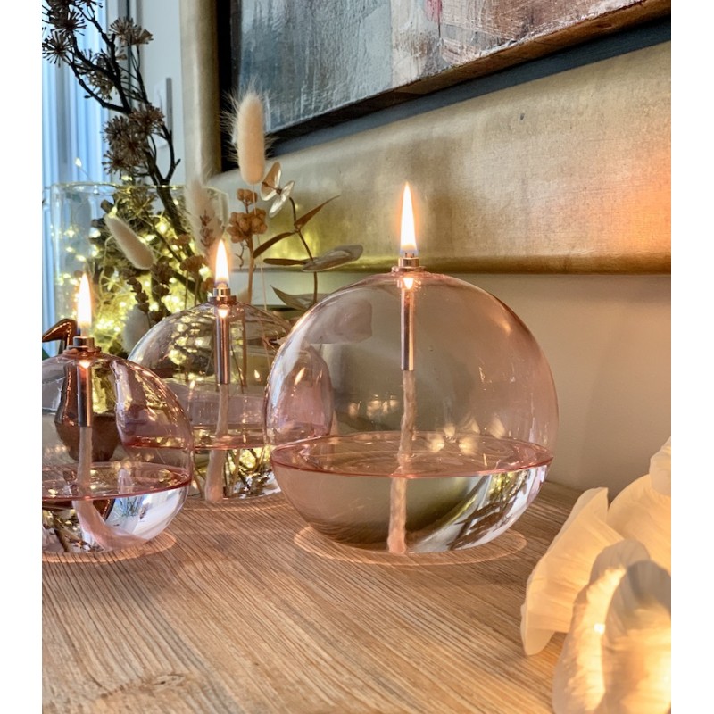 LAMPE A HUILE - Sphère Striée / Taille L – Beaucoup Store