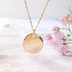 Collier médaille gravée Rayonnante